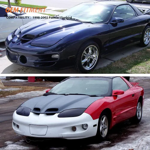 Vista 5 de ADIIL Lentes ahumadas oscuras ámbar LED de señalización de luces de señal de parachoques reflectoras compatibles con Pontiac Firebird Trans Am