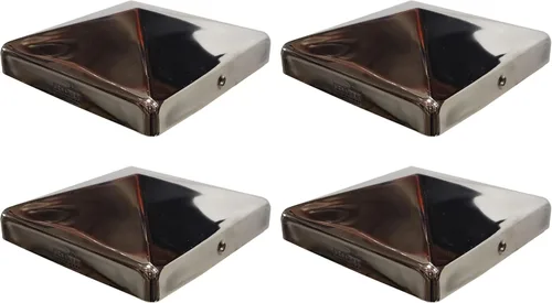 Vista 11 de Tapa de poste de pirámide de cobre macizo para postes de madera de 4 x 4 (3.5 x 3.5 pulgadas), cubierta de cobre real de calibre 20 de 0.031 in