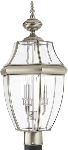 Vista 6 de Sea Gull Lighting 8239–12 Farol de poste para exteriores Lancaster, 24 pulgadas de altura, negro