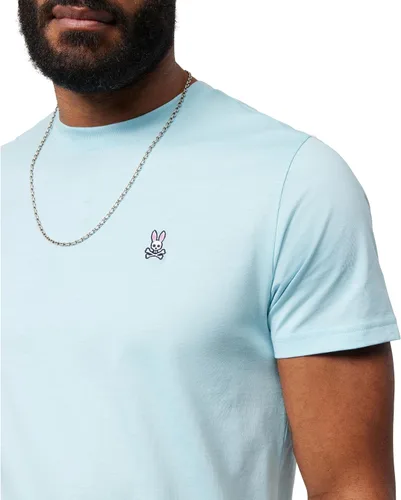 Vista 3 de Psycho Bunny Camiseta clásica de cuello redondo 4K Stitch Bunny Tee Seafoam MD (hombre 5 de EE. UU.), Seafoam