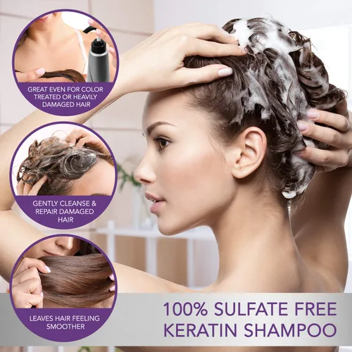 Vista 3 de Inova Professional Silk Keratin - Champú sin sulfatos de protección suave, 27 onzas líquidas
