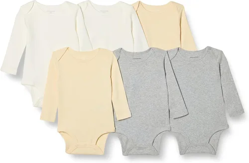 Vista 5 de Amazon Essentials Body unisex de manga larga para bebés, paquete de 6