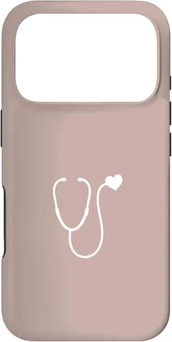 Vista 30 de Pink Taupe - Funda con estetoscopio de corazón para enfermera o doctor para iPhone 17