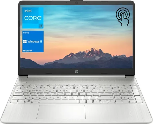 Vista 11 de HP Laptop HD insignia con pantalla táctil de 15.6 pulgadas para negocios, Intel i3-1115G4 hasta 4.1 GHz (Beat i5-1035G4), 8 GB de RAM, SSD NVMe