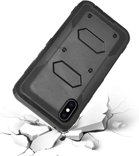 Vista 3 de Asuwish Funda de teléfono para iPhone Xs Max, híbrida, resistente, a prueba de golpes, a prueba de caídas, protección de cuerpo completo, accesorios
