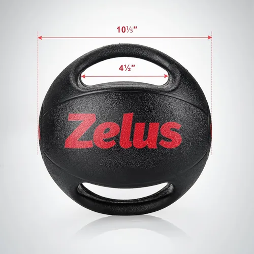 Vista 7 de ZELUS Balón medicinal con doble agarre, pelota de ejercicio de 10/20 libras, pelota de peso con asas, pelota de ejercicio con agarre texturizado
