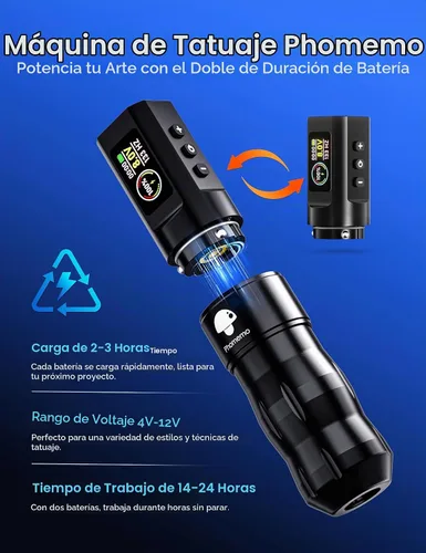 Vista 3 de Phomemo Kit de impresora de plantillas de tatuaje M08F, máquina de tatuaje