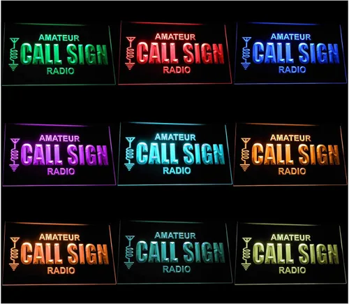 Vista 8 de ADVPRO wb-tm - Letrero de neón LED para radio, aficionado, personalizable, con texto en inglés «Your Call