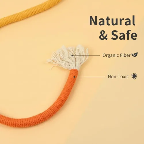 Vista 6 de Cuerda masticable duradera y segura: 3 piezas de algodón orgánico natural para gatos de interior, juguetes masticables con infusión de hierba gatera
