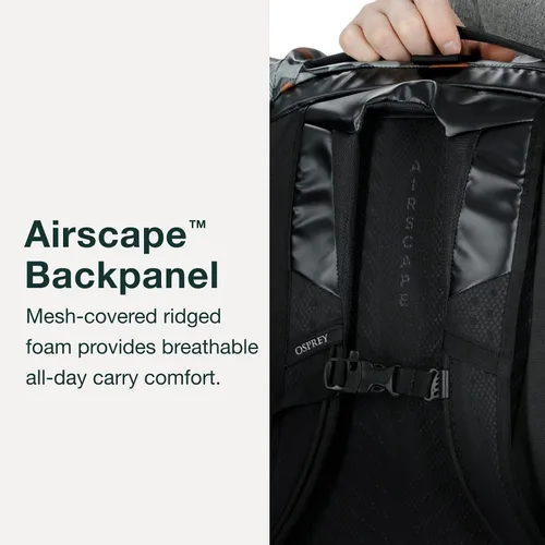 Vista 3 de Osprey Mochila para portátil Transporter con tapa enrollable, color azul Venturi Venturi Azul