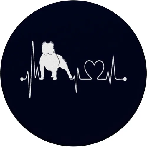 Vista 3 de American Bully Dog My Heartbeat EKG Funny Dogs My Cardio PopSockets intercambiables PopGrip