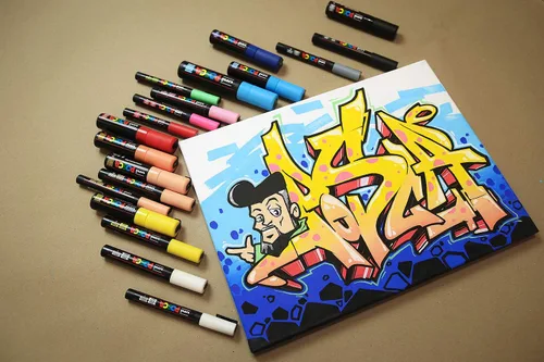 Vista 4 de uni-ball 181741 Uni POSCA Marcador con punta extrafina 0.028 in Ancho de línea Glacier Blue Blue