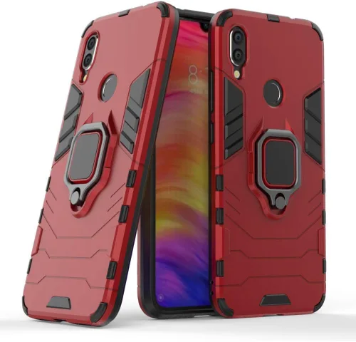 Vista 7 de LuluMain - Funda compatible con Xiaomi Redmi Note 7, Redmi Note7 Pro, soporte de agarre de anillo de metal a prueba de golpes