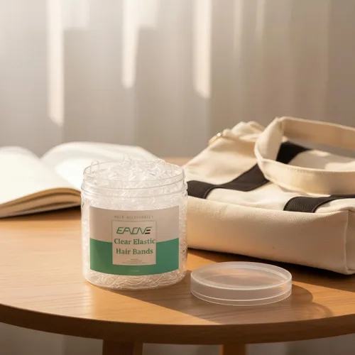 Vista 7 de EAONE Bandas de goma elásticas transparentes para el cabello, 2500 piezas sin daños, mini ligas para el cabello, soporte pequeño para cola