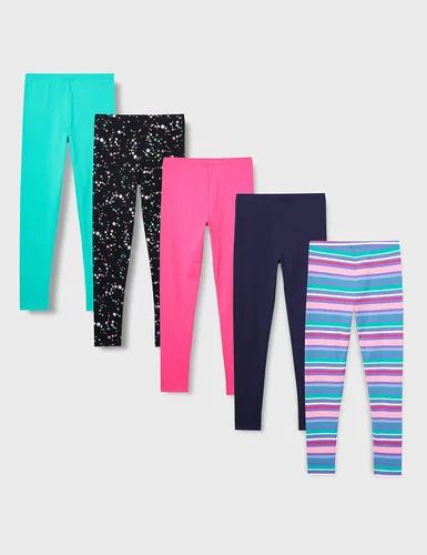 Vista 3 de Tienda Essentials - Leggings para bebés, niñas y niñas pequeñas (antes Spotted Zebra), paquete múltiple