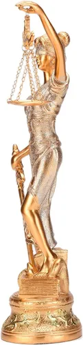 Vista 6 de BRABUD Estatua de resina para dama de la justicia, diosa griega romana de la justicia, 14.3 pulgadas de alto, estatua de ley, estantería de oficina