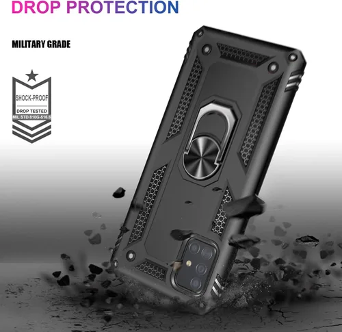 Vista 4 de LUMARKE Funda para Galaxy A51 4G con Protector de Pantalla, Pasa Prueba de Caída de 16 pies de Grado Militar, Cubierta Protectora para Teléfono