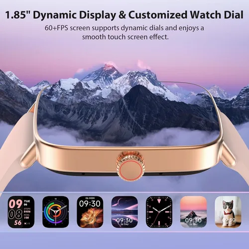 Vista 4 de Reloj inteligente para mujer, nuevo smartwatch 2025 (contestar/hacer llamadas) para iPhone/Android, pantalla HD dinámica de 4.7 cm, rastreador