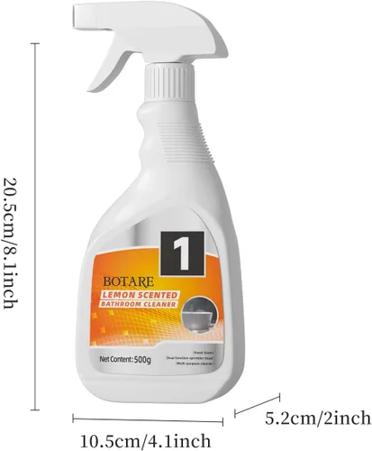 Vista 6 de Lemon Limpiador de baño y ducha, mantenimiento diario eficaz, boquilla de espuma doble y pulverizador, multiusos para bañera, grifo, inodoro
