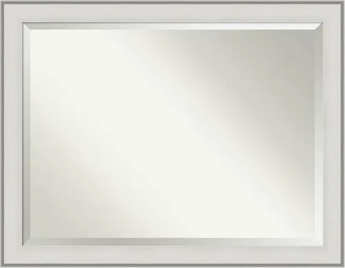 Vista 30 de Amanti Art - Espejo de baño blanco para sobre lavabo, espejo de tocador rectangular blanco de 35x45 para gabinete, marco moderno extragrande, se