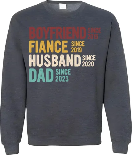 Vista 16 de Sudadera con capucha personalizada con diseño de línea de tiempo de la familia vintage