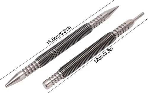 Vista 5 de Juego de perforadores de bisagra, 2 piezas de doble cabeza y juego de punzón de bisagra, juego de uñas de resorte 3500 PSI Striking Force