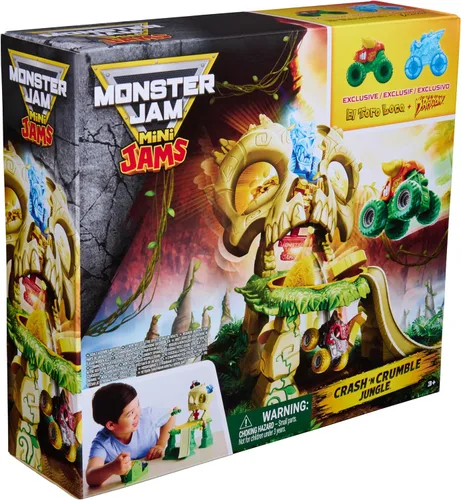Vista 9 de Monster Jam Mini Jams Crash & Crumble Skull Escape Monster Truck Playset
