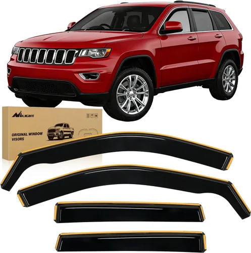 Vista 17 de Nilight protectores de lluvia para canal para Ram 1500 2009 2010 2011 2012 2013 2014 2015 2016 2017 2018 Crew Cab, 2019-2023 Ram 1500 Classic Body