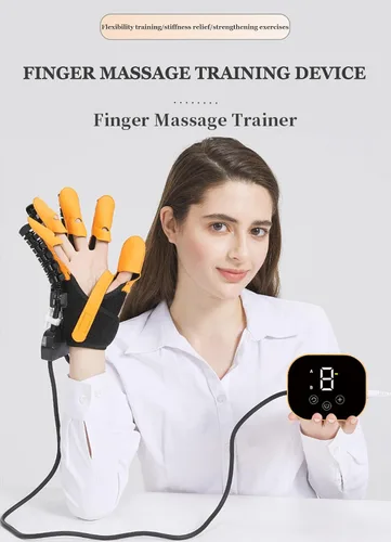 Vista 2 de Rehabilitation Robot Glove, Finger and Hand Function Rehabilitation Trainer, Hand Recovery Equipment for Cerebral Palsy Arthritis Stroke Hemiplegia