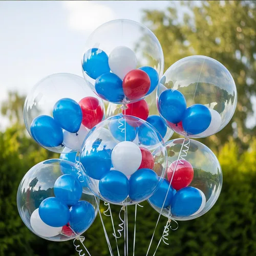 Vista 2 de 20 globos transparentes Bobo para rellenar con confeti, globos de piscina de burbujas de 20 pulgadas, globos de plástico elásticos para fiestas
