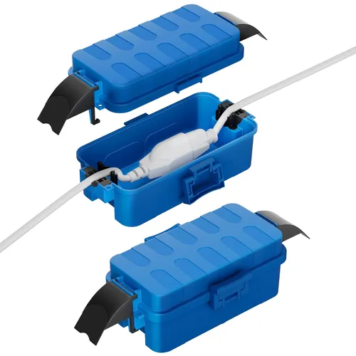 Vista 21 de IP55 Pequeña caja eléctrica al aire libre impermeable, para regleta Inner 5.9 x 3.2 x 1.8inch, Extension Cord Cover with Detachable Awning Covers