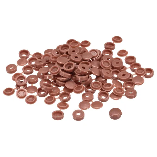 Vista 25 de uxcell 100 tapas de rosca con bisagras de 0.118 pulgadas (0.118 in), cubiertas de plástico para tornillos plegables para arandela, cubierta