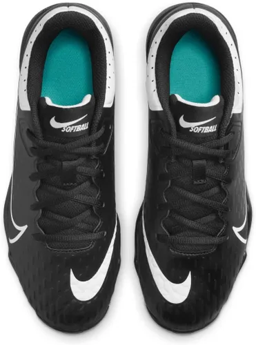 Vista 8 de Nike Hyperdiamond 4 Keystone - Tacos de sóftbol moldeados, color negro, blanco, talla 6.5, mediano, Negro Negro Blanco