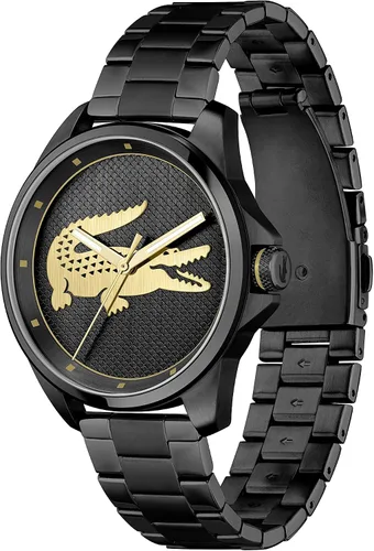 Vista 2 de Lacoste Reloj de cuarzo Le Croc para hombre, Negro, Reloj de cuarzo