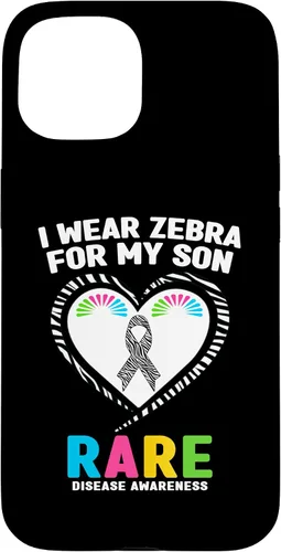 Vista 6 de I Wear Zebra for My Son Rare Disease Awareness Day 2026 Case for iPhone 17
