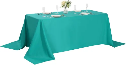 Vista 113 de Mantel rectangular de tela de poliéster lavable de 60 x 120 pulgadas, para decoración de bodas, fiestas, comedores, banquetes
