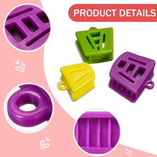 Vista 3 de Chengu Bloques dentales de mordedura de todos los tamaños, accesorios de silicona para niños y adultos, bloques de mordedura dental, varios tamaños