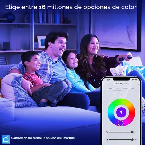 Vista 2 de LUXRITE Paquete de 12 luces LED empotrables inteligentes de 4 pulgadas, cambio de color RGBW, aplicación WiFi y control de voz, compatible con Alexa