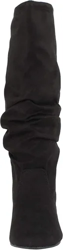 Vista 2 de Soda Zuluu - Botas planas de cuero sintético con diseño slouchy y longitud alta a la rodilla