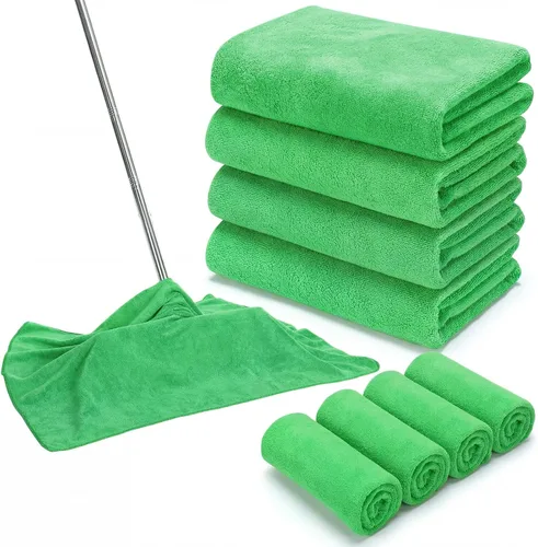 Vista 10 de SmoothNovelty 10 piezas de paño de limpieza de microfibra extra grande de 30" x 20" toalla de microfibra grande para piso reutilizable lavable sin