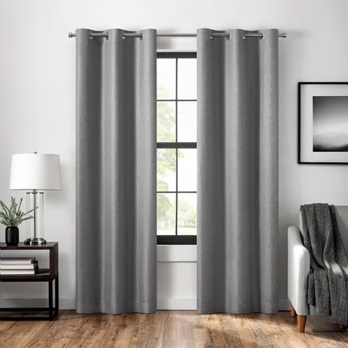 Vista 16 de Eclipse Claire Magnitech Cortina 100% opaca con ojales, panel de cortina para ventana, cierre magnético sin costuras para dormitorio, sala de estar