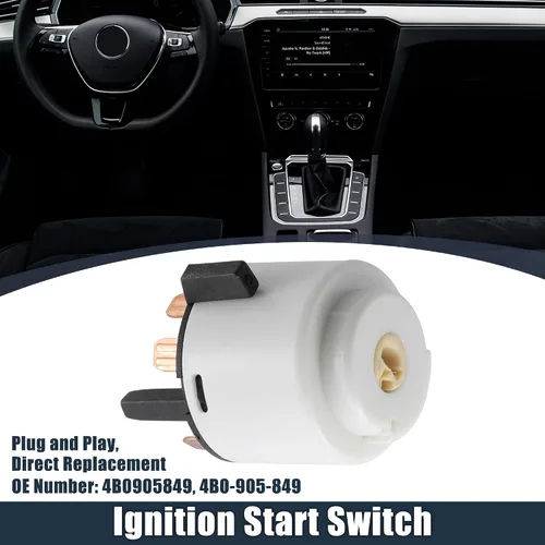 Vista 2 de X AUTOHAUX 4B0905849 Interruptor de arranque de encendido Botón de parada de arranque del motor para Volkswagen Jetta 1999 2000 2001 2002 2003 2004