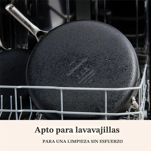 Vista 3 de Calphalon® - Sartén para saltear de 5 cuartos de galón, antiadherente y anodizada con tapa