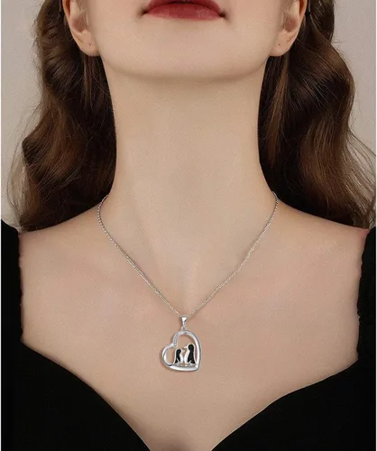 Vista 2 de JO WISDOM Collar de pingüino, plata de ley 925 con circonita cúbica y colgante de pingüino