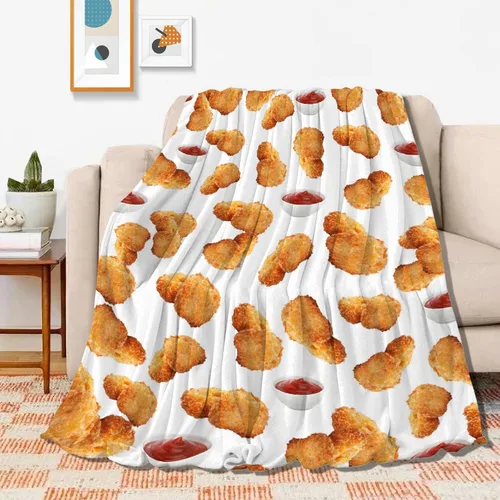 Vista 31 de Manta de chips Nachos para otoño, invierno, primavera, todas las estaciones, cálida y mullida de 40 x 30 pulgadas, para mascotas, microfelpa Chips