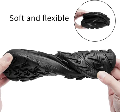 Vista 4 de Racqua Zapatos acuáticos para hombre y mujer, zapatos de natación deportivos de secado rápido, zapatos acuáticos descalzos para navegación, pesca