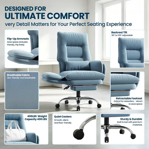 Vista 3 de Silla de oficina Criss Cross, reposabrazos abatibles para mascotas y sentarse con patas cruzadas, silla ergonómica ejecutiva