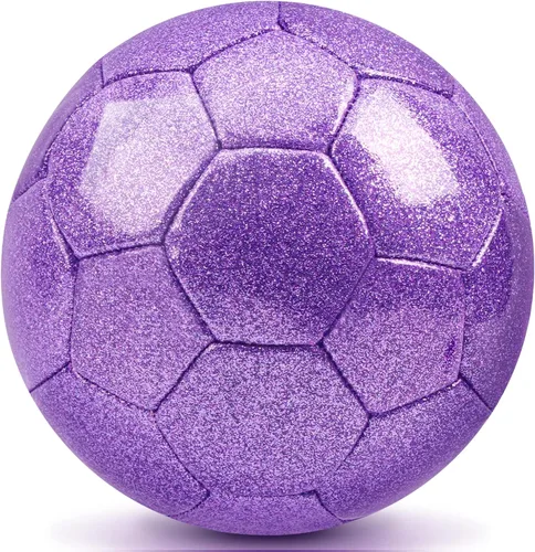 Vista 10 de DLUGOPIS Sparkling Pink Toddler Soccer Ball - Mini, Age 3-8, Indoor/Outdoor, Small Size for Boys & Girls (Sparkling Pink, 1)