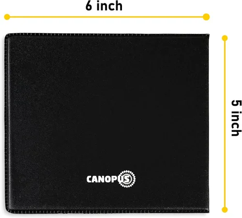 Vista 6 de CANOPUS Soporte para registro y seguro de automóvil (pequeño, negro-blanco), Negro, Compacto