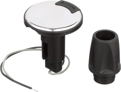 Vista 4 de attwood 910R2PSB-7 LightArmor™ Serie 910R Base de luz redonda enchufable - para luz de poste completo, 2 pines, cubierta de acero inoxidable negra